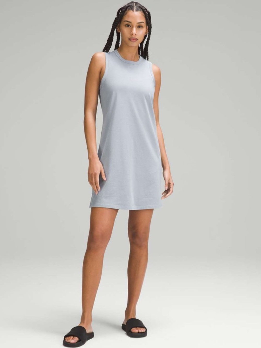 Lululemon Classic-Fit tank dress Cotton-Blend in Chambray mini dress size 10